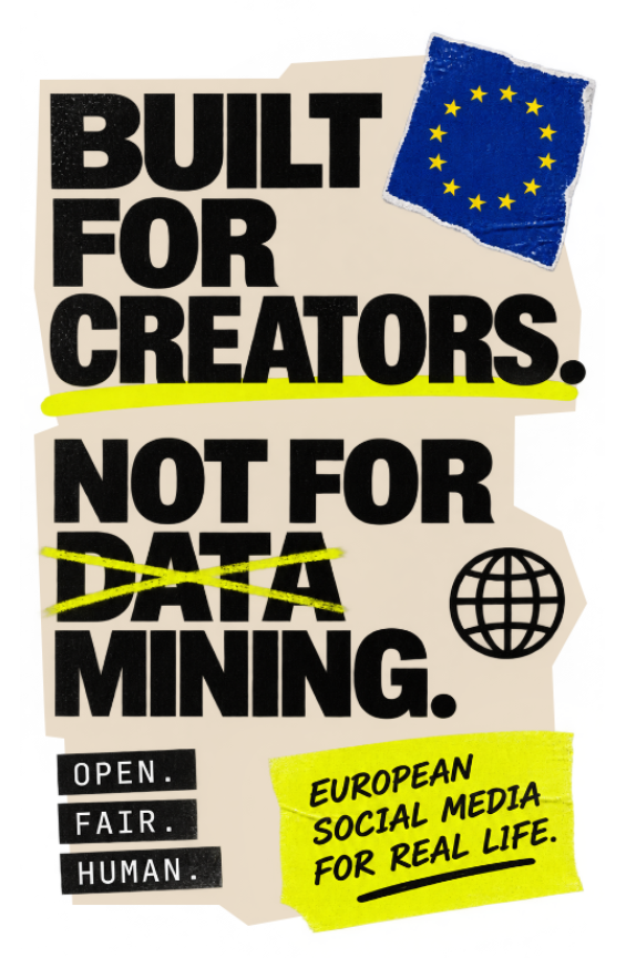 Built for creators, not for data mining — collage sticker